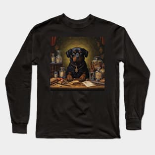 Gothic Rottie Puppy Long Sleeve T-Shirt